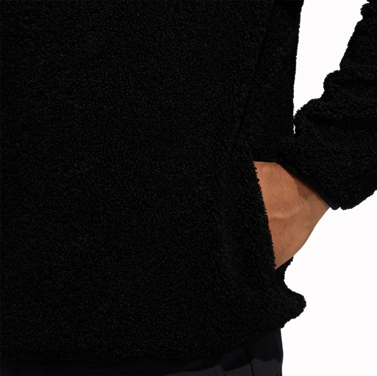 ADIDAS AdiCross Sherpa Plaid 1/4 Zip Sweater 4 ADIDAS AdiCross Sherpa Plaid 1/4 Zip Sweater - Image 4