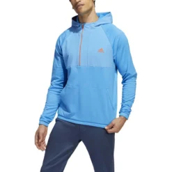 ADIDAS Fleece Anorak 1/4 Zip -Golf Bag Sales adidas fleece anorak 1 4 zip pulse blue 01 29474.1673901358