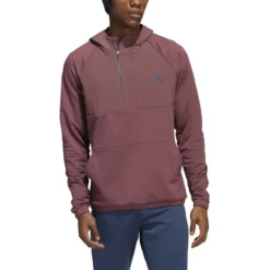 ADIDAS Fleece Anorak 1/4 Zip -Golf Bag Sales adidas fleece anorak 1 4 zip quiet crimson 01 95084.1673904478
