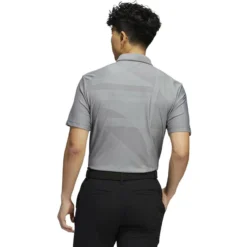 ADIDAS Shapes Jacquard Polo 15 ADIDAS Shapes Jacquard Polo -Golf Bag Sales adidas shapes jacquard polo grey three black 02 05416.1676598327