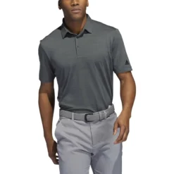 ADIDAS Spacedye Stripe Polo -Golf Bag Sales adidas spacedye stripe polo grey six black 01 20496.1647963242