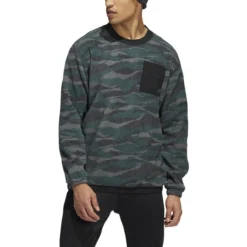 ADIDAS Texture Print Crewneck 11 ADIDAS Texture Print Crewneck -Golf Bag Sales adidas texture print crewneck black shadow green 01 83282.1673905365