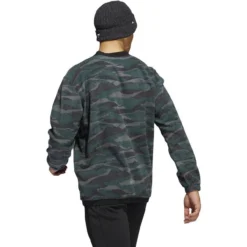 ADIDAS Texture Print Crewneck 12 ADIDAS Texture Print Crewneck -Golf Bag Sales adidas texture print crewneck black shadow green 02 70450.1673906677