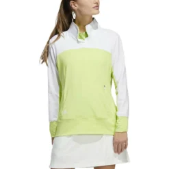 ADIDAS Women's Colorblock Quarter Snap Jacket 10 ADIDAS Women's Colorblock Quarter Snap Jacket -Golf Bag Sales adidas womens colorblock quarter snap jacket pulse lime 01 50851.1676589827