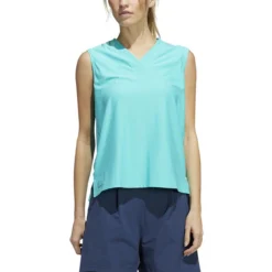 ADIDAS Women's Go-To Sleeveless Polo -Golf Bag Sales adidas womens go to sleeveless polo semi mint rush 01 63464.1647972106