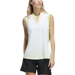 ADIDAS Women's Gradient Sleeveless Polo 10 ADIDAS Women's Gradient Sleeveless Polo -Golf Bag Sales adidas womens gradient sleeveless polo pulse lime 01 52435.1647972220