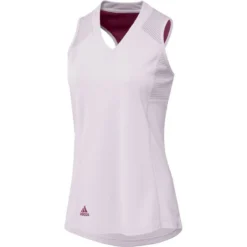 ADIDAS Women's HEAT.RDY Sleeveless Polo -Golf Bag Sales adidas womens heat rdy sleeveless polo almost pink 01 89227.1676595807