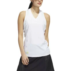 ADIDAS Women's HEAT.RDY Sleeveless Polo -Golf Bag Sales adidas womens heat rdy sleeveless polo white 01 49892.1676597733