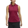 ADIDAS Women's Primeblue Ottoman Stripe Sleeveless Polo