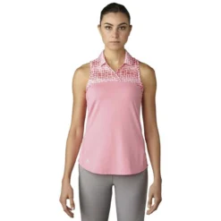 ADIDAS Women's Printed Sport Mesh Sleeveless Polo 8 ADIDAS Women's Printed Sport Mesh Sleeveless Polo -Golf Bag Sales adidas womens printed sport mesh sleeveless polo easy pink 01 26113.1633461092