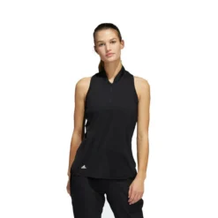 ADIDAS Women's Racerback Sleeveless Polo -Golf Bag Sales adidas womens racerback sleeveless polo black 02 38217.1676591683