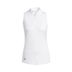 ADIDAS Women's Racerback Sleeveless Polo -Golf Bag Sales adidas womens racerback sleeveless polo white 01 91944.1676590960