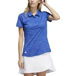 ADIDAS Women's Space-Dyed Polo -Golf Bag Sales adidas womens space dyed polo collegiate royal white 01 17905.1647973321