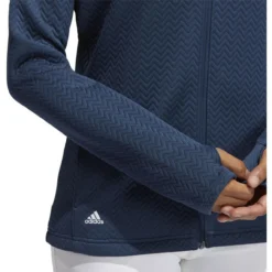 ADIDAS Women's Textured Layer Jacket -Golf Bag Sales adidas womens textured layer jacket crew navy 03 34816.1633102078