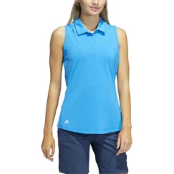 ADIDAS Women's Ultimate 365 Solid Sleeveless Polo -Golf Bag Sales adidas womens ultimate 365 solid sleeveless polo blue rush 01 45100.1662670227