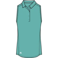 ADIDAS Women's Ultimate 365 Solid Sleeveless Polo -Golf Bag Sales adidas womens ultimate 365 solid sleeveless polo semi mint rush 01 94868.1662670227