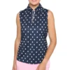 BELYN KEY Women's Zip Keystone Sleeveless Polo
