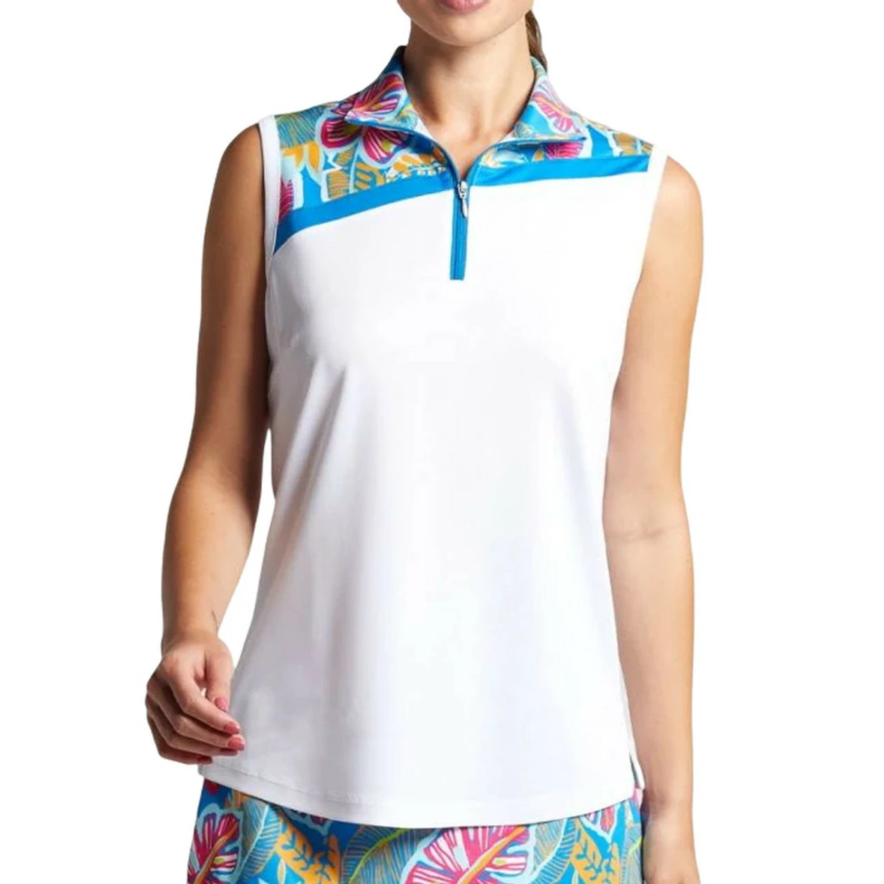 Bermuda Sands Women's Adele Sublimated Sleeveless Polo 1 Bermuda Sands Women's Adele Sublimated Sleeveless Polo