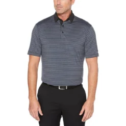 Callaway 3-Color Stripe Polo -Golf Bag Sales callaway 3 color stripe polo caviar 01 48823.1676598397