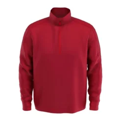 Callaway Midweight Waffle Knit Fleece 1/4 Zip -Golf Bag Sales callaway midweight waffle knit fleece 1 4 zip true red heather 01 30979.1659042872