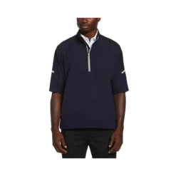 Callaway Swing Tech Blocked 1/4 Zip Windbreaker -Golf Bag Sales callaway swing tech blocked 1 4 zip windbreaker peacoat 01 24202.1644508098
