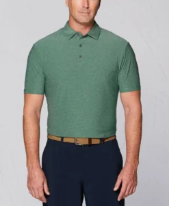 Callaway Tour Authentic Heather Striped Polo -Golf Bag Sales callaway tour authentic heather striped polo green bay heather 01 29633.1632414155