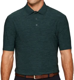 Callaway Tour Authentic Heather Striped Polo -Golf Bag Sales callaway tour authentic heather striped polo pine heather 01 07137.1632414155