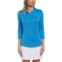 Callaway Women's Swing Tech 3/4 Sleeve Polo 7 Callaway Women's Swing Tech 3/4 Sleeve Polo -Golf Bag Sales callaway womens swing tech 3 4 sleeve polo ibiza blue 01 64092.1654789379