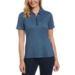 Callaway Women's Tonal Heather 1/4 Zip Polo 5 Callaway Women's Tonal Heather 1/4 Zip Polo -Golf Bag Sales callaway womens tonal heather 1 4 zip polo true navy heather 01 60302.1654787878