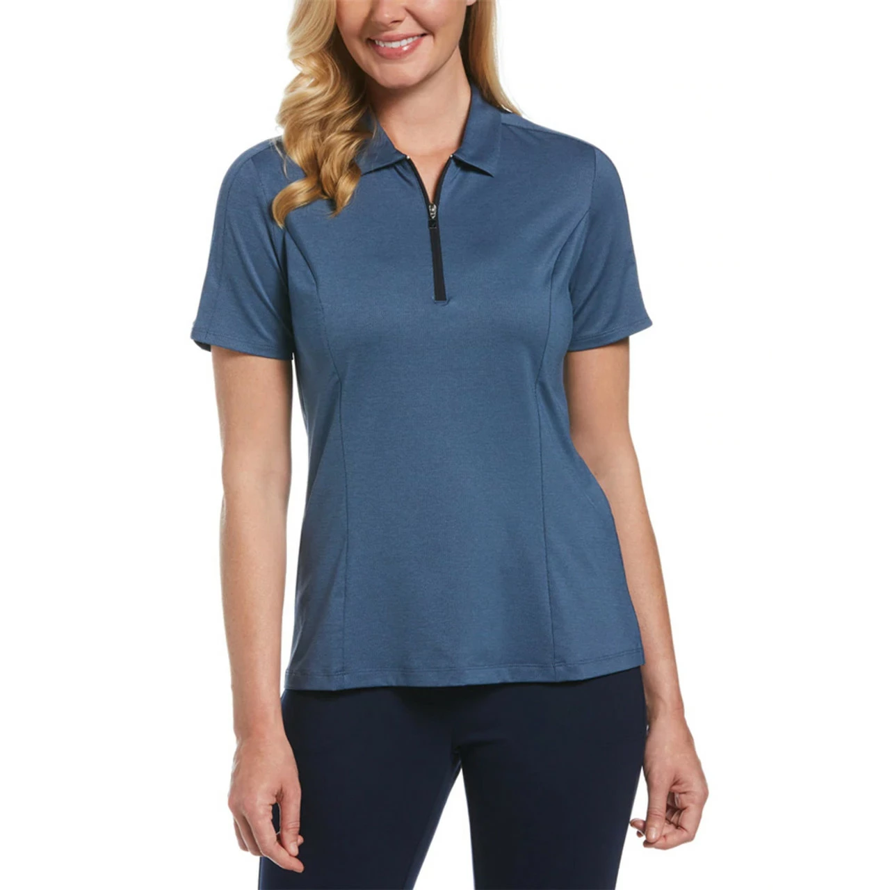 Callaway Women's Tonal Heather 1/4 Zip Polo 3 Callaway Women's Tonal Heather 1/4 Zip Polo - Image 3