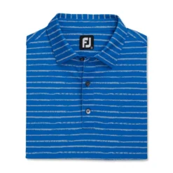 FootJoy Chalk Line Print Stretch Pique Self Collar Polo -Golf Bag Sales footjoy chalk line print stretch pique self collar polo royal dove grey 04 68074.1673901327