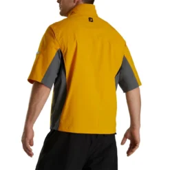 FootJoy FJ Hydrolite Short Sleeve Rain Shirt -Golf Bag Sales footjoy fj hydrolite short sleeve rain shirt mustard charcoal black 03 73984.1676494359