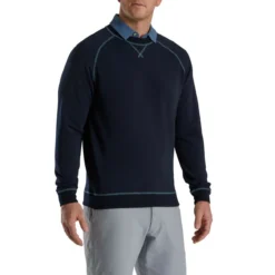 FootJoy French Terry Crewneck -Golf Bag Sales footjoy french terry crewneck navy 01 84021.1673902081