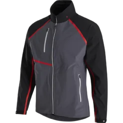 FootJoy HydroTour Rain Jacket -Golf Bag Sales footjoy hydrotour rain jacket black charcoal red 01 84101.1646061159