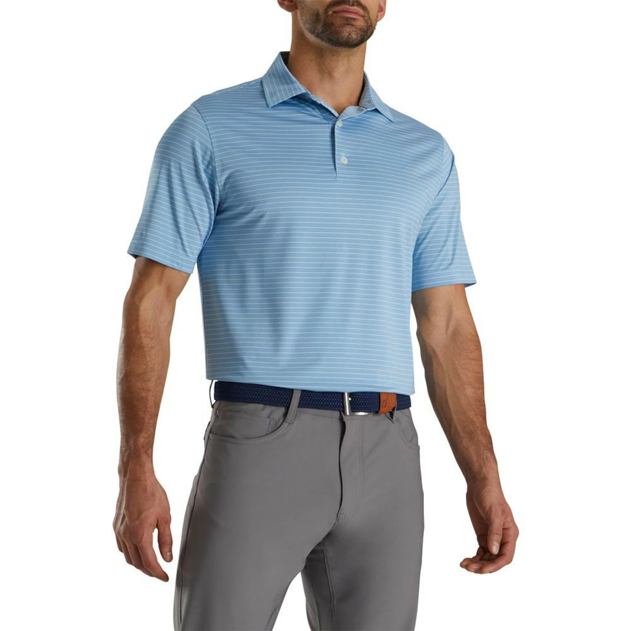 FootJoy Lisle Classic Pencil Stripe Polo 17 FootJoy Lisle Classic Pencil Stripe Polo - Image 17
