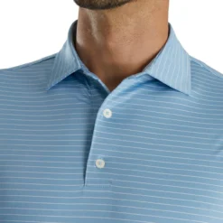 FootJoy Lisle Classic Pencil Stripe Polo 42 FootJoy Lisle Classic Pencil Stripe Polo -Golf Bag Sales footjoy lisle classic pencil stripe polo blue white 03 78507.1673902285