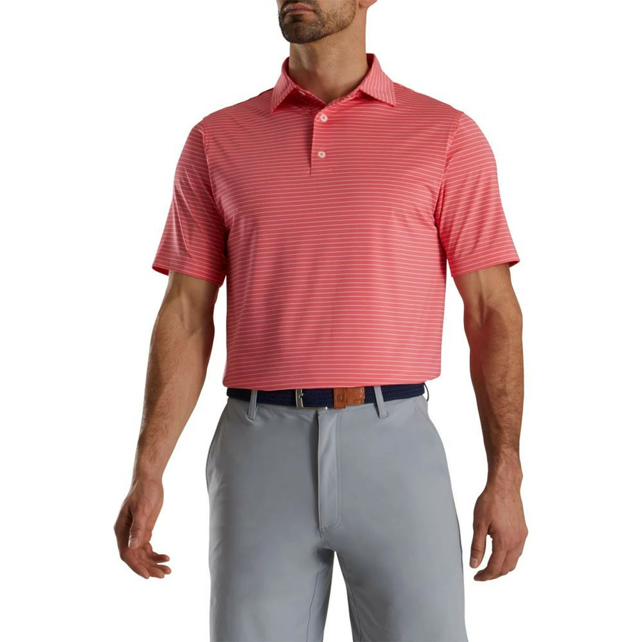 FootJoy Lisle Classic Pencil Stripe Polo 5 FootJoy Lisle Classic Pencil Stripe Polo - Image 5