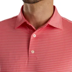 FootJoy Lisle Classic Pencil Stripe Polo 30 FootJoy Lisle Classic Pencil Stripe Polo -Golf Bag Sales footjoy lisle classic pencil stripe polo flamingo white 03 55211.1673906825