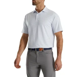 FootJoy Lisle Classic Pencil Stripe Polo