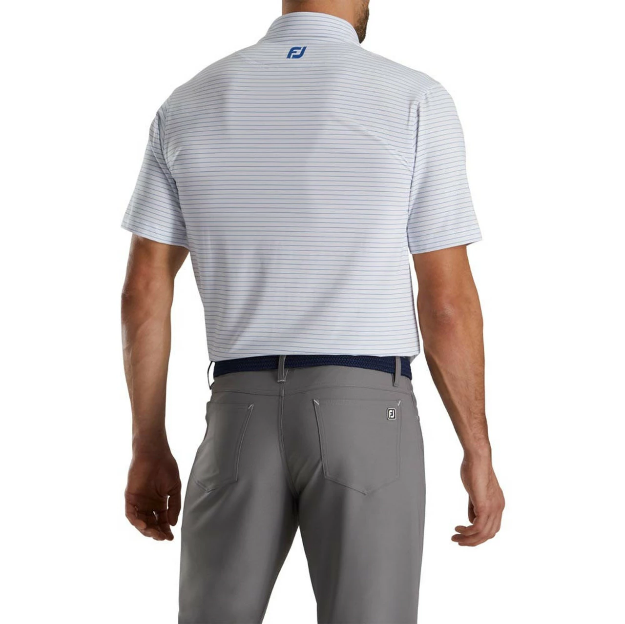 FootJoy Lisle Classic Pencil Stripe Polo 2 FootJoy Lisle Classic Pencil Stripe Polo - Image 2