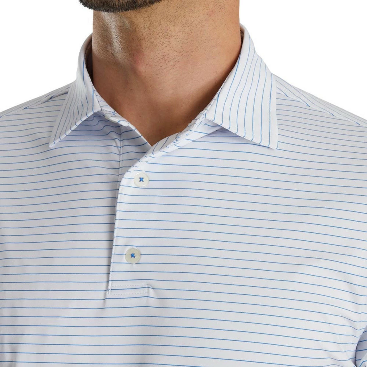 FootJoy Lisle Classic Pencil Stripe Polo 3 FootJoy Lisle Classic Pencil Stripe Polo - Image 3