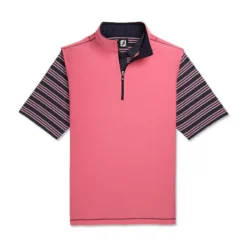 FootJoy Quarter-Zip Brushed Back Vest -Golf Bag Sales footjoy quarter zip brushed back vest watermelon 04 89396.1673904440