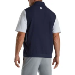 FootJoy Stretch Woven Vest With Knit Accents 25 FootJoy Stretch Woven Vest With Knit Accents -Golf Bag Sales footjoy stetch woven vest with knit accents navy 02 24814.1673901543