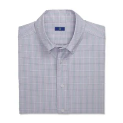 FootJoy Super Soft Woven Plaid Shirt -Golf Bag Sales footjoy super soft woven plaid shirt dusty purple white azure 04 19969.1671654245