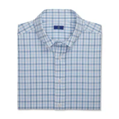 FootJoy Super Soft Woven Plaid Shirt -Golf Bag Sales footjoy super soft woven plaid shirt white light ocean 04 96542.1671652720
