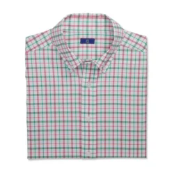FootJoy Super Soft Woven Plaid Shirt -Golf Bag Sales footjoy super soft woven plaid shirt white sea green watermelon 04 60267.1671651993
