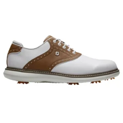 FootJoy Men's Traditions Golf Shoes -Golf Bag Sales footjoy traditions golf shoes white brown gray 01 18490.1668608794