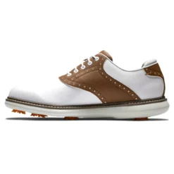 FootJoy Men's Traditions Golf Shoes -Golf Bag Sales footjoy traditions golf shoes white brown gray 02 76759.1668608807