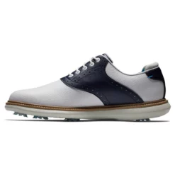 FootJoy Men's Traditions Saddle Golf Shoes -Golf Bag Sales footjoy traditions saddle golf shoes white navy 02 91803.1676581970