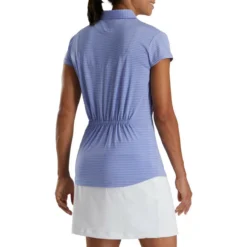 FootJoy Women's Cap Sleeve Tonal Stripe Polo -Golf Bag Sales footjoy womens cap sleeve tonal stripe polo violet 02 81407.1673907046